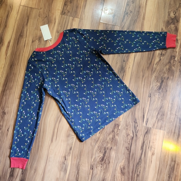 Pact Organic Dream Bigger Pajama Set Christmas Lights Size L - Picture 3 of 16
